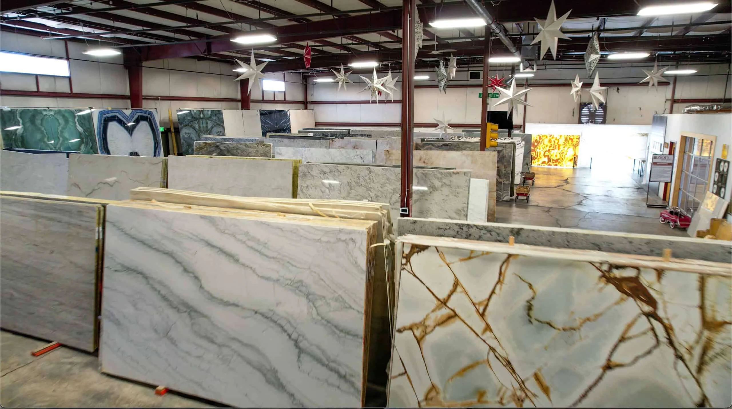 Aerial view of the Zion Stone Gallery showroom