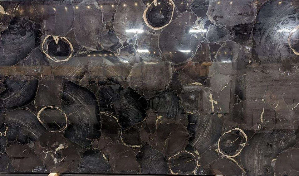Black natural stone slab — Zion Stone Gallery