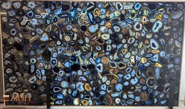 Blue natural stone slab — Zion Stone Gallery