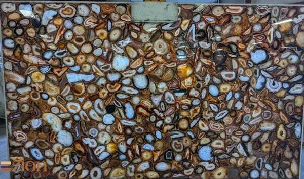 Brown natural stone slab — Zion Stone Gallery