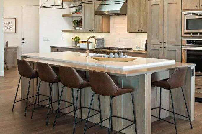 Kitchen with marble countertops